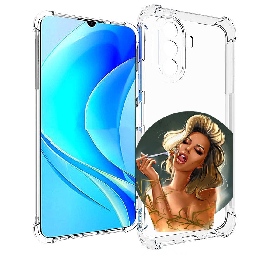 

Чехол MyPads голодная-девушка-модель женский для Huawei Nova Y70 / Nova Y70 Plus, Прозрачный, Tocco