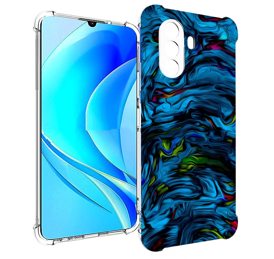 

Чехол MyPads голубая краска в темноте для Huawei Nova Y70 / Nova Y70 Plus (MGA-LX9N), Прозрачный, Tocco