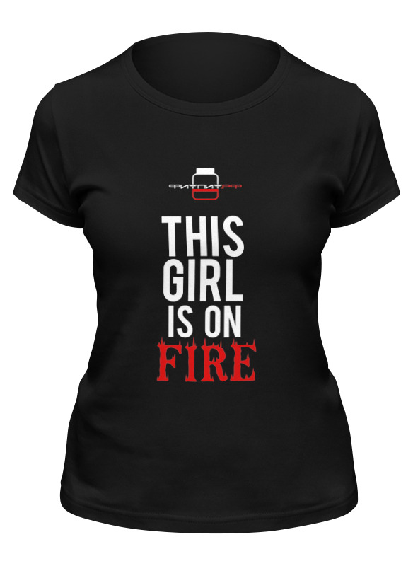 фото Футболка женская printio фитпит.рф - спортивное питание черная xl