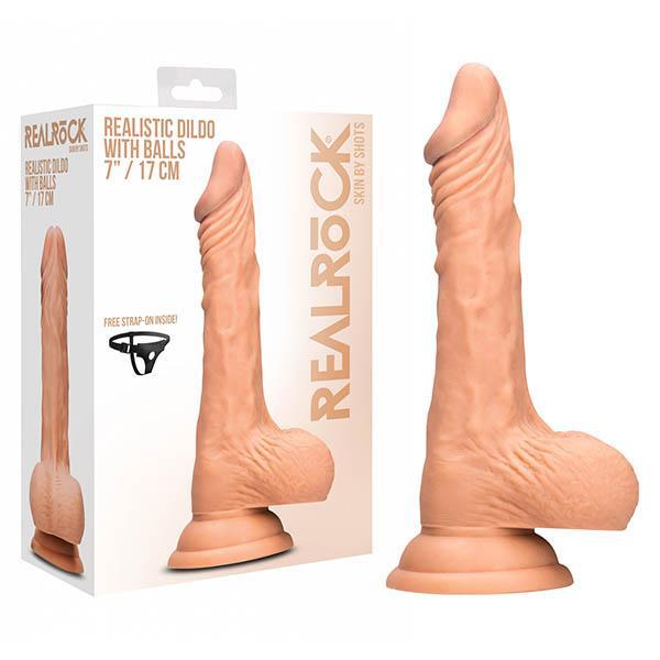 фото Фаллоимитатор realistic dildo with balls, 17 см shots телесеный shots media