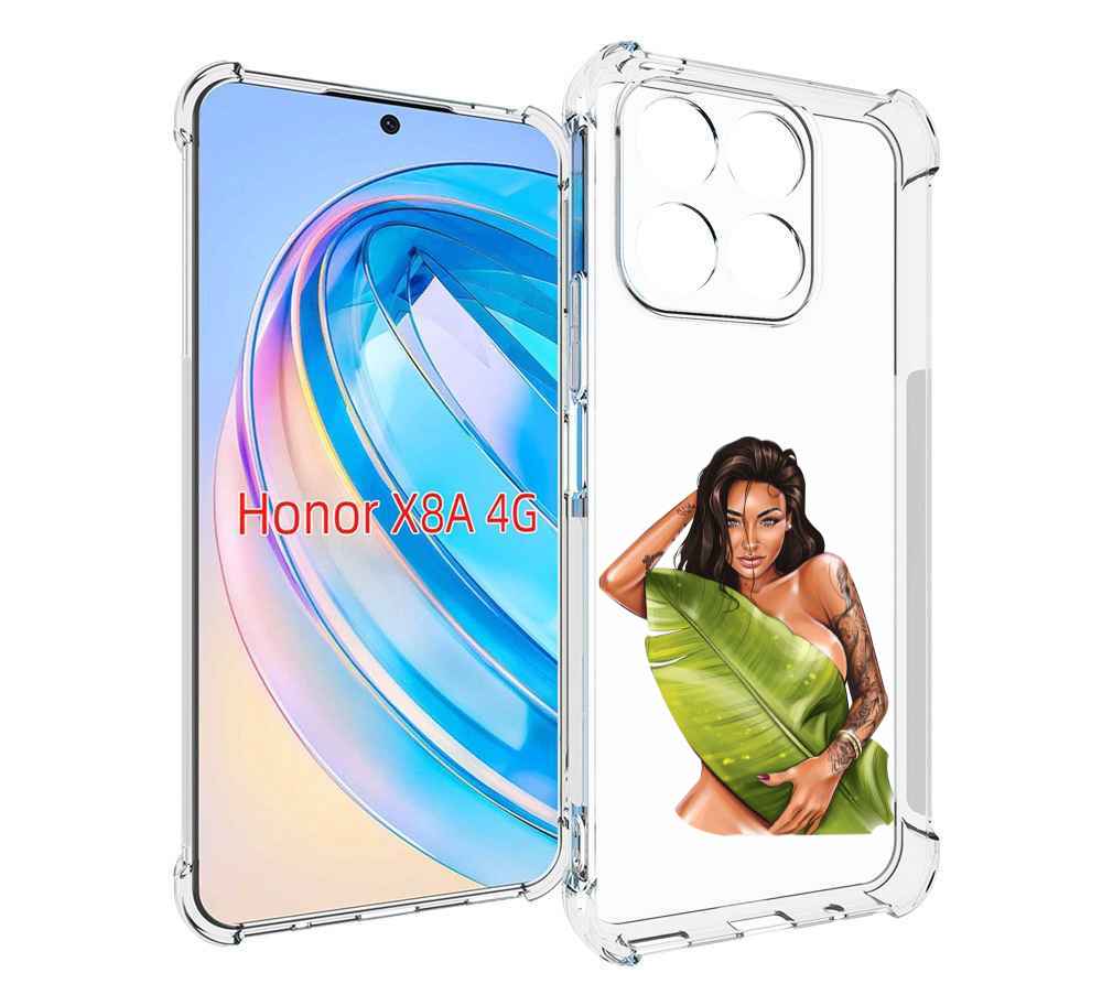 

Чехол MyPads девушка-модель-с-большим-листом женский для Honor X8a, Tocco