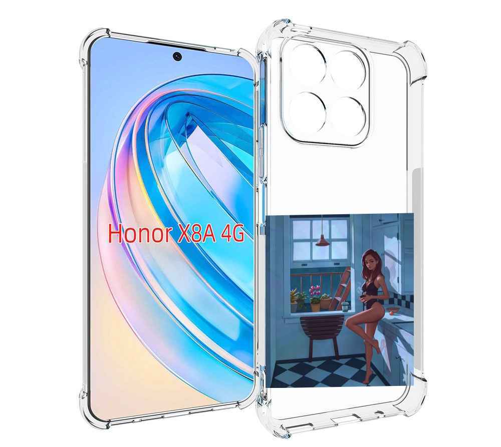 

Чехол MyPads девушка-на-кухне для Honor X8a, Tocco