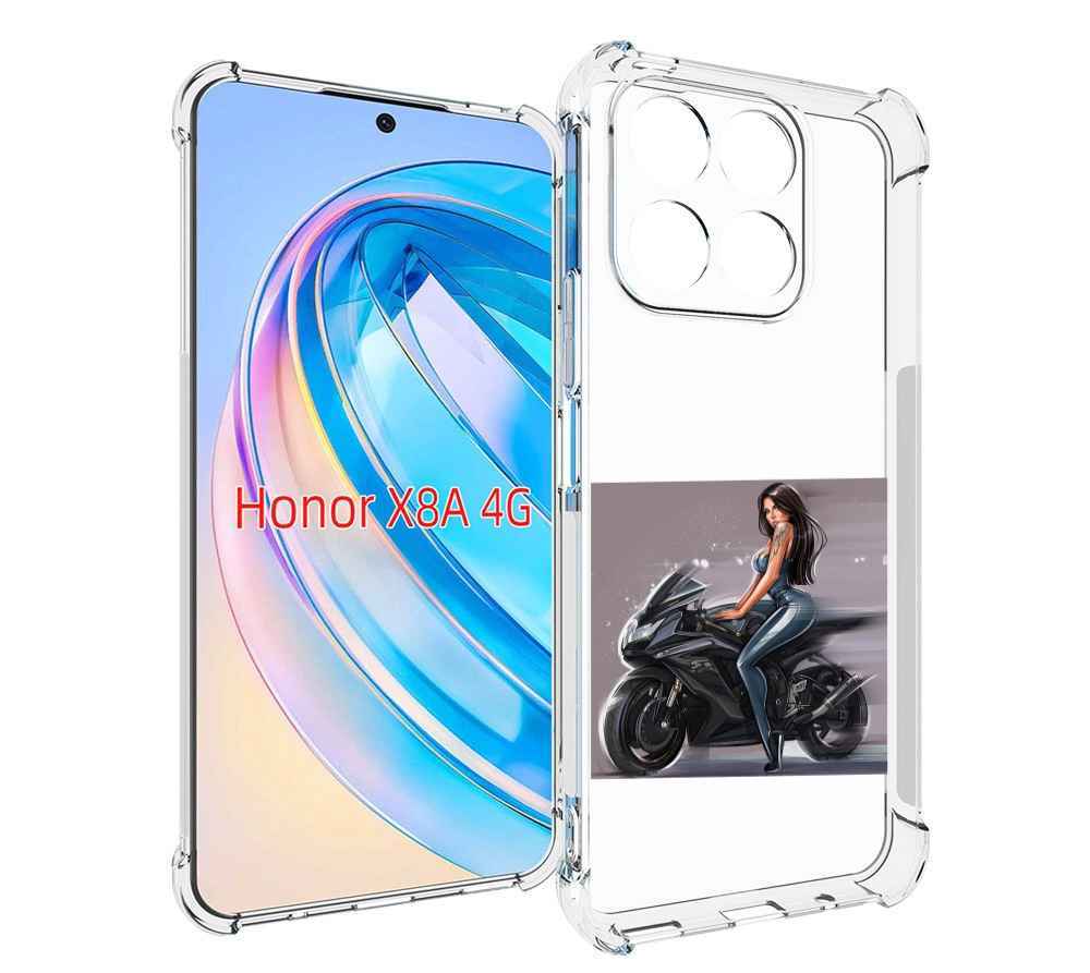 

Чехол MyPads девушка-на-мотоцикле для Honor X8a, Tocco