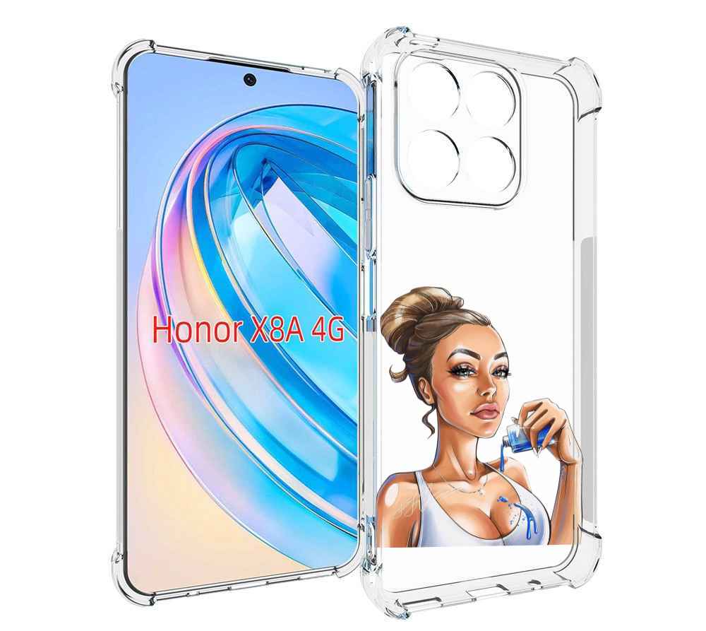 

Чехол MyPads девушка-пролила-краску женский для Honor X8a, Tocco