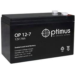 Optimus OP1207 Батарея 12V/7Ah (для охранно-пожарных систем)