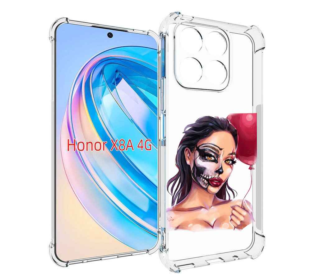 

Чехол MyPads девушка-с-гримом женский для Honor X8a, Tocco