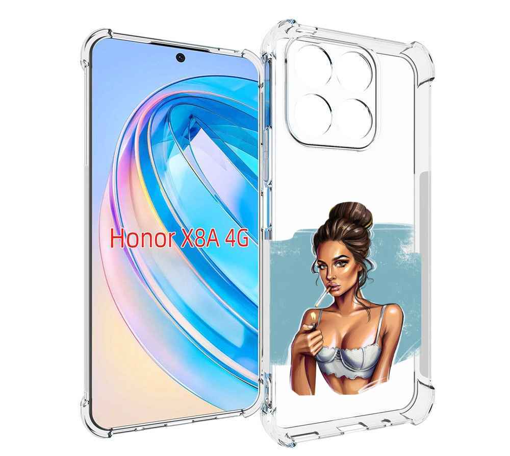 

Чехол MyPads девушка-с-зажигалкой для Honor X8a, Tocco