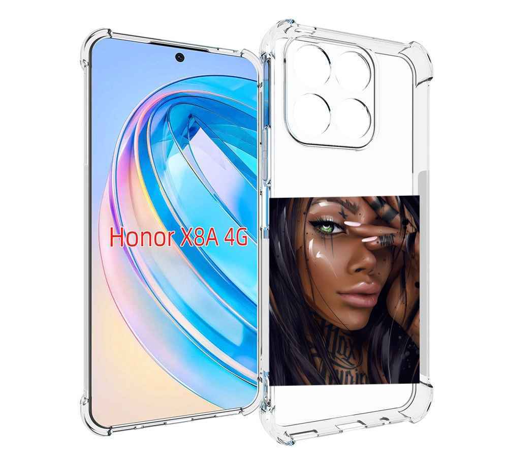 

Чехол MyPads девушка-с-зелеными-глазами-яркими для Honor X8a, Tocco