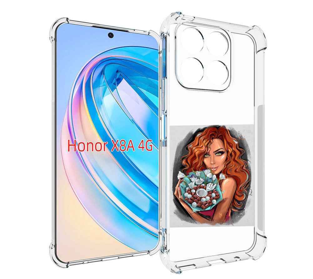 

Чехол MyPads девушка-с-кокосовым-букетом женский для Honor X8a, Tocco
