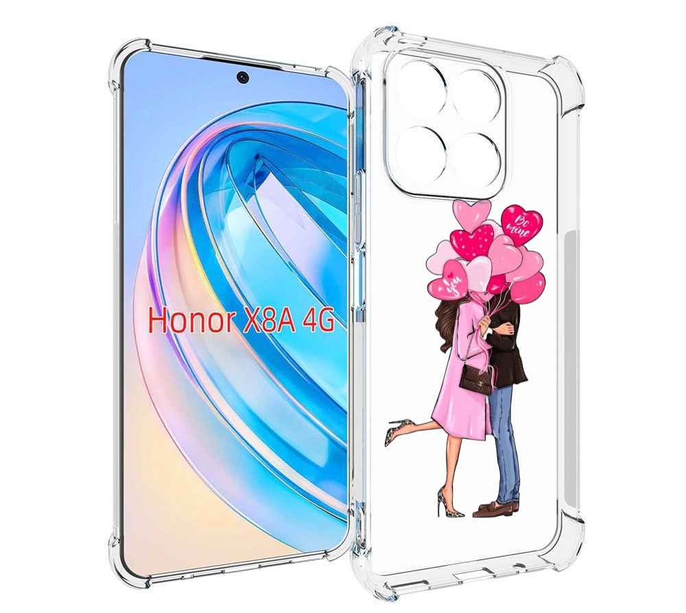 

Чехол MyPads девушка-с-парнем-сердечки женский для Honor X8a, Tocco
