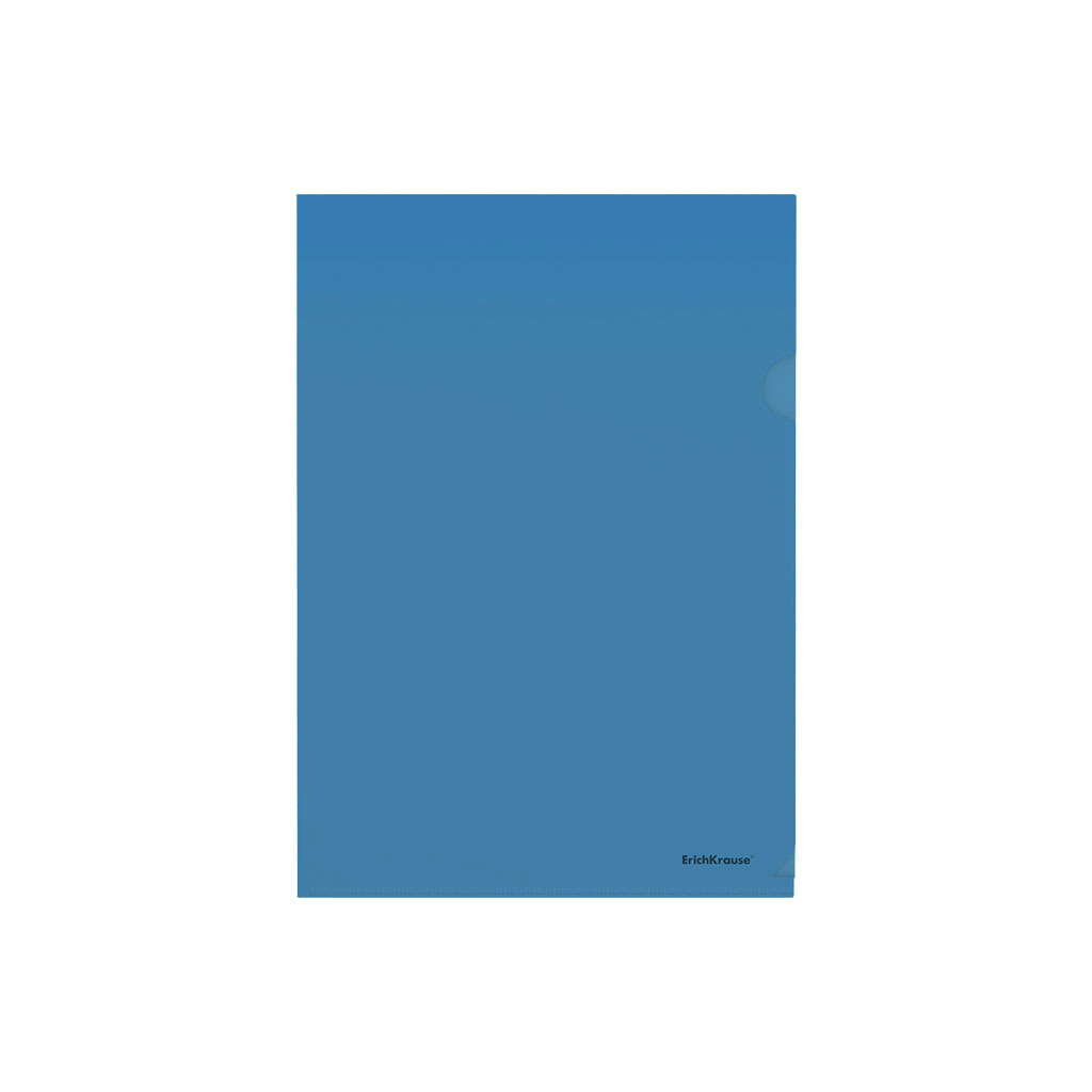 

Папка-уголок ErichKrause Glossy Classic 50153 пластиковая A4 полупрозрачный синий, Голубой, 50153