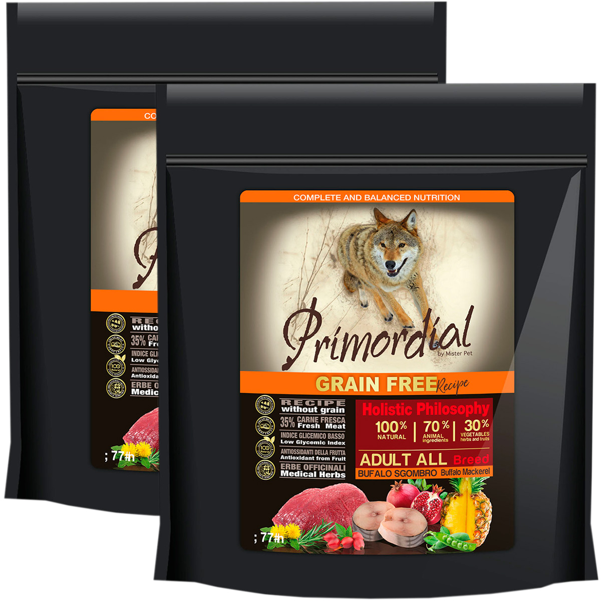 

PRIMORDIAL PRIMORDIAL ADULT ALL BREED беззерновой для взрослых собак всех пород с буйволом