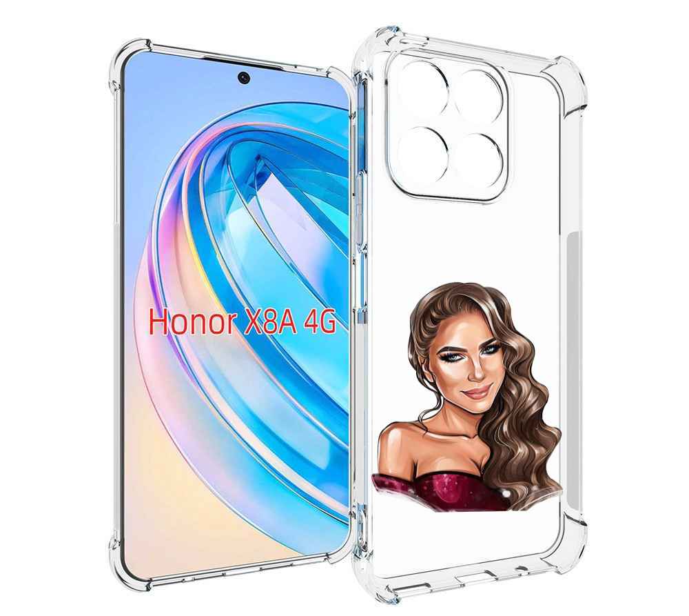 

Чехол MyPads девушка-с-улыбкой женский для Honor X8a, Tocco