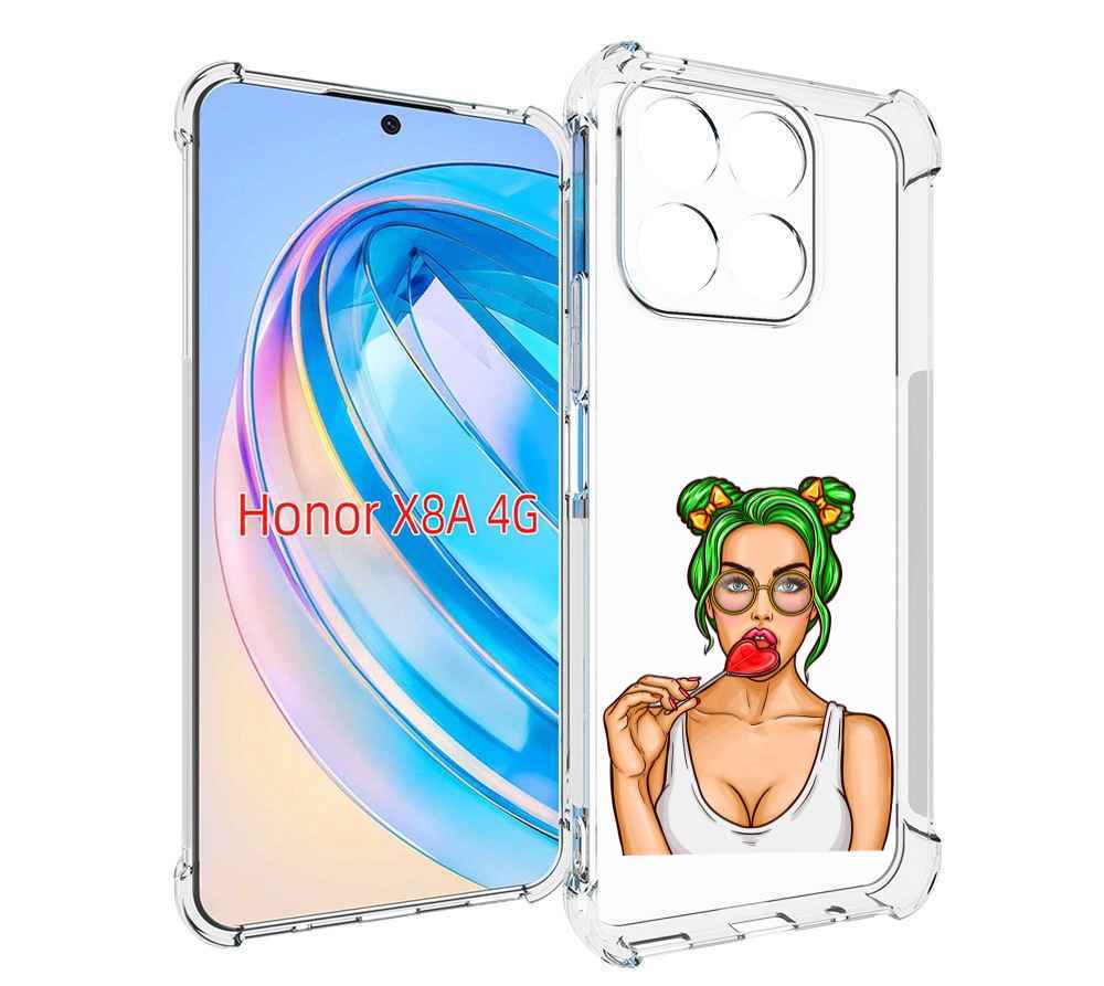 

Чехол MyPads девушка-с-чупачупсом-в-виде-сердца женский для Honor X8a, Tocco