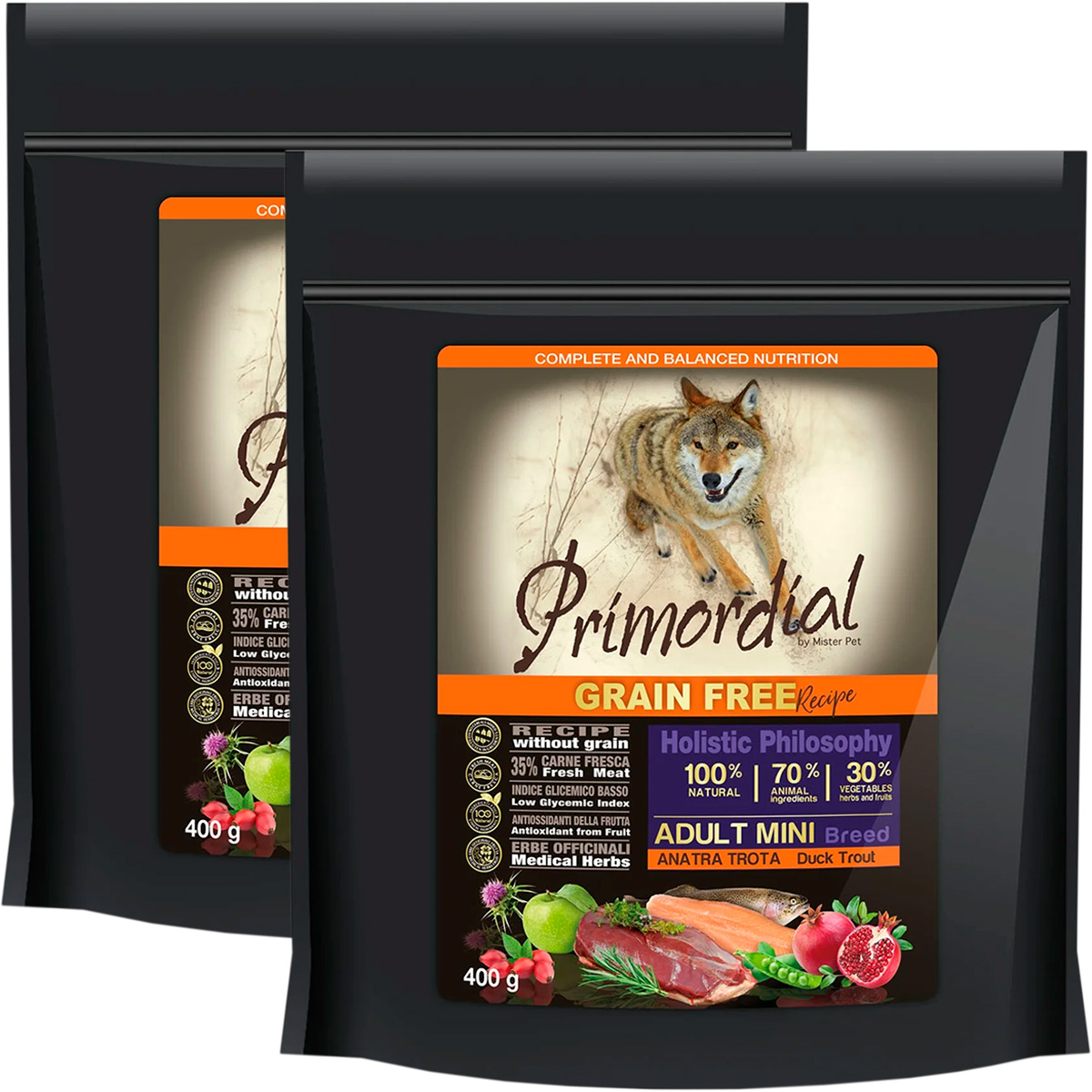 

PRIMORDIAL PRIMORDIAL ADULT MINI BREED беззерновой для взрослых собак маленьких пород с фо
