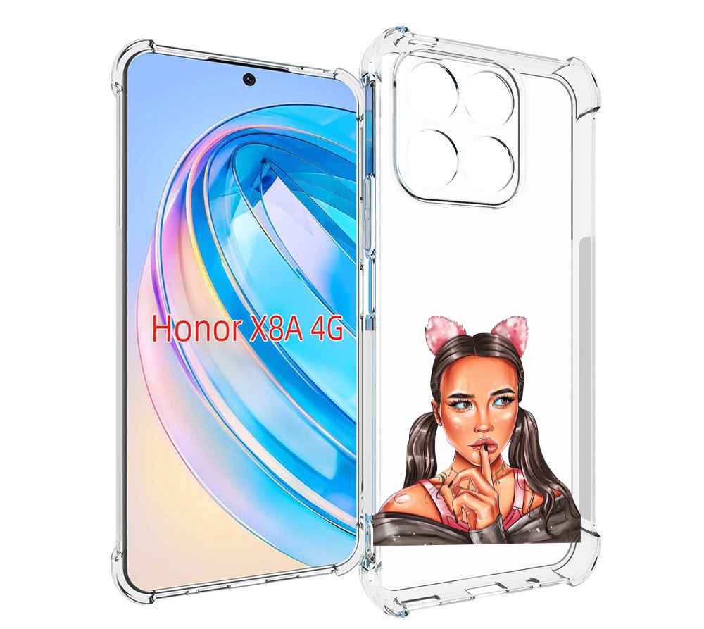 

Чехол MyPads девушка-тихо женский для Honor X8a, Tocco