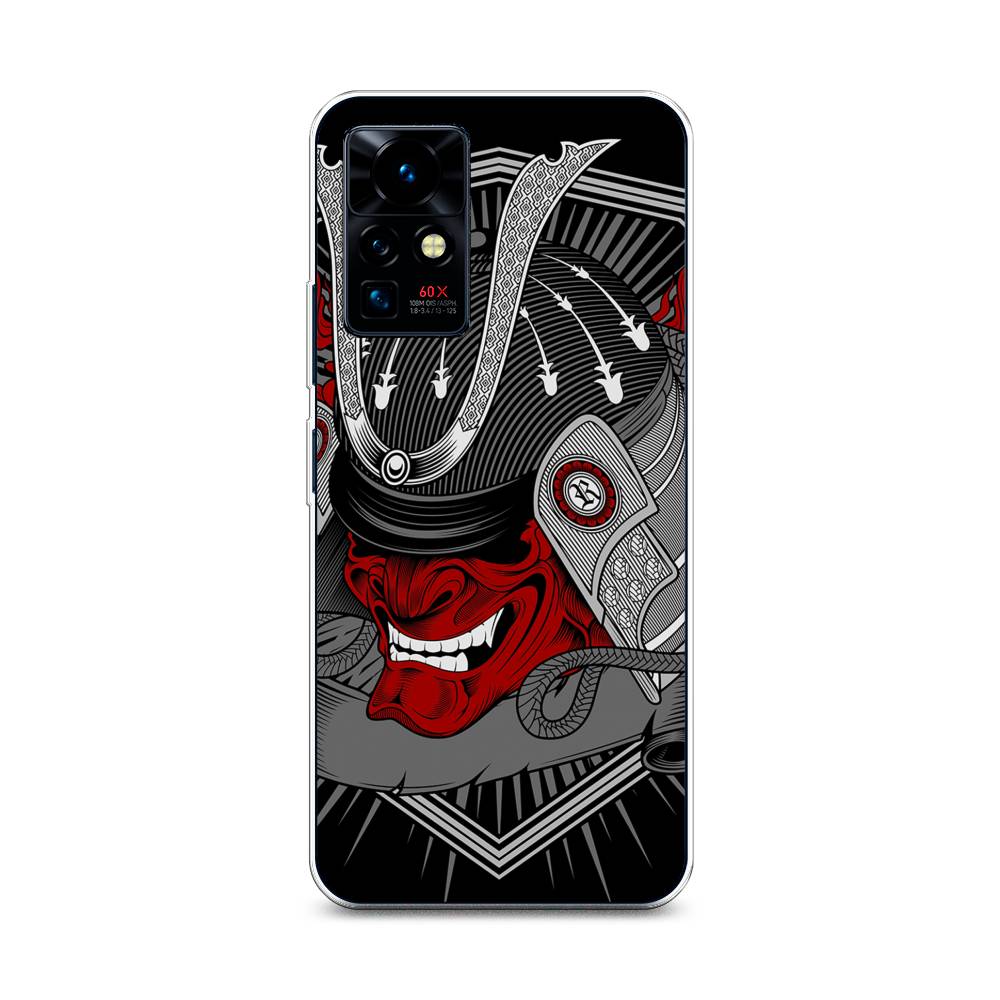 

Чехол на Infinix Zero X Pro "Красная маска самурая", Белый;красный;черный, 3101150-4