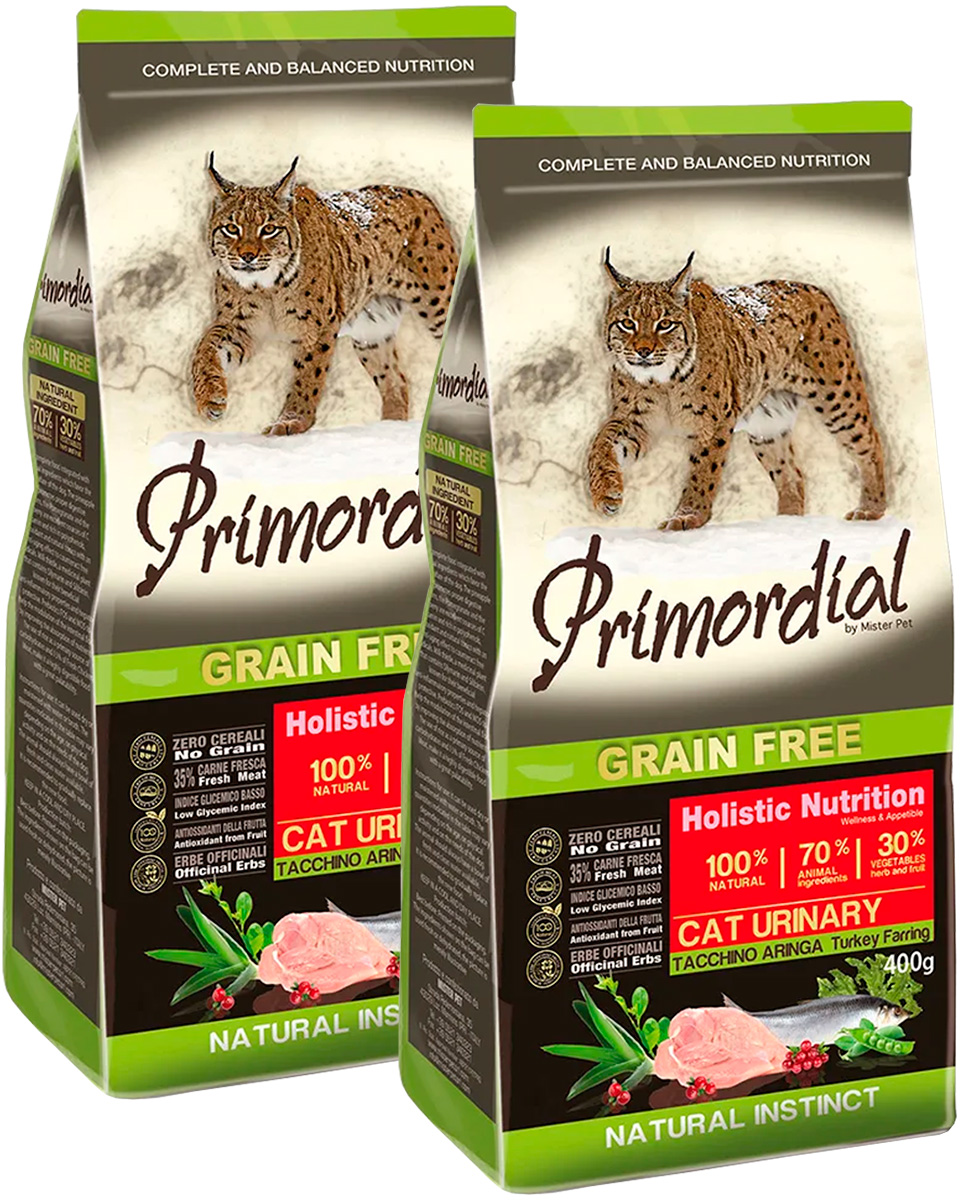 

PRIMORDIAL PRIMORDIAL CAT URINARY беззерновой для взрослых кошек при мочекаменной болезни