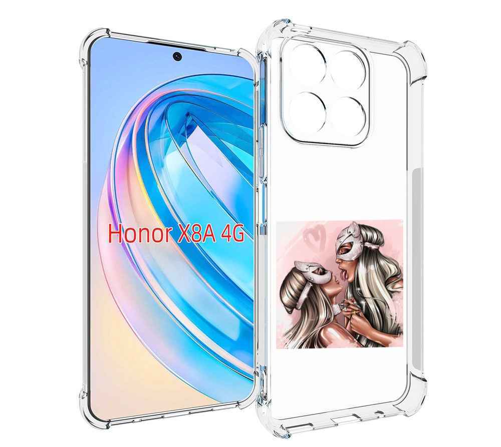 

Чехол MyPads девушки-поцелуй женский для Honor X8a, Tocco