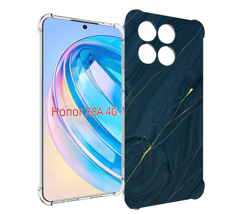

Чехол MyPads дерево с золотыми трещинами для Honor X8a, Tocco