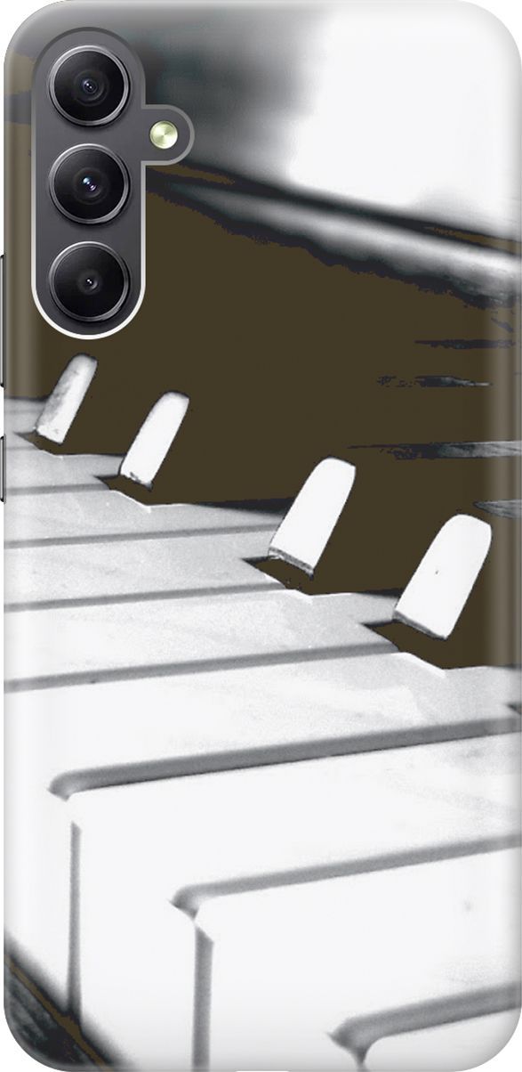 

Силиконовый чехол на Samsung Galaxy A34 5G "Черно-белые клавиши", Белый;черный, 158719