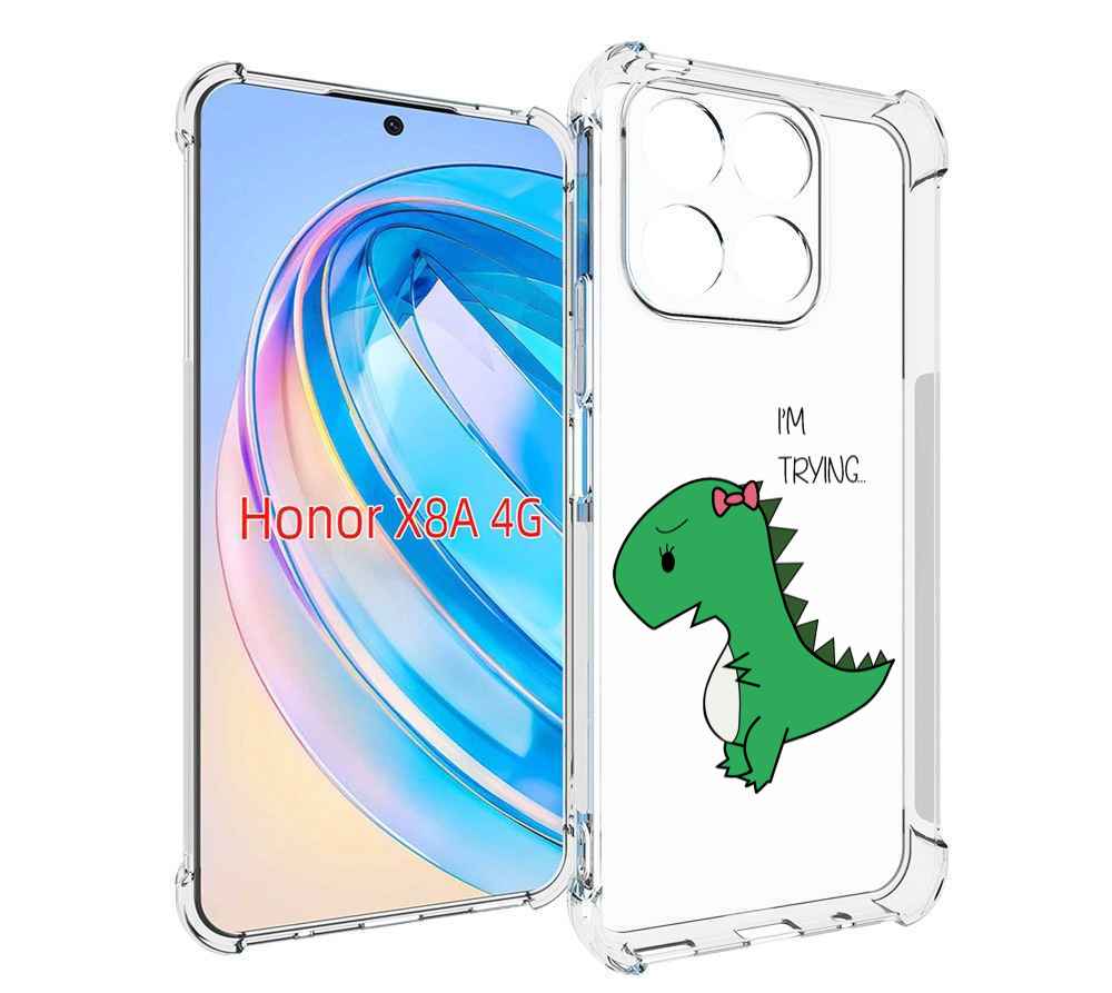 

Чехол MyPads динозаврик-девочка для Honor X8a, Tocco