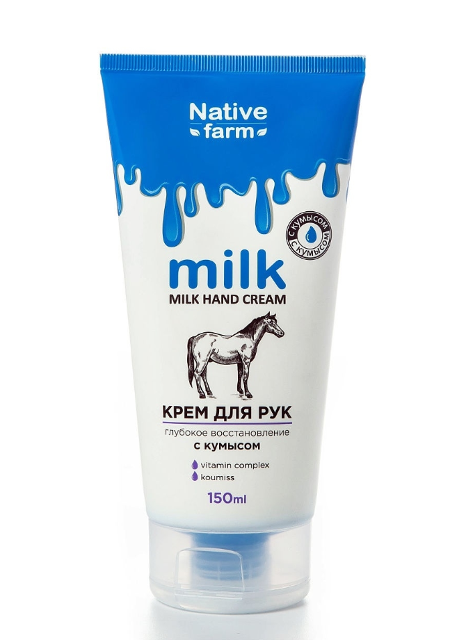 Крем для рук Family Cosmetics Milk NATIVE FARM глубокое восстановление, 150 мл х 3 шт.
