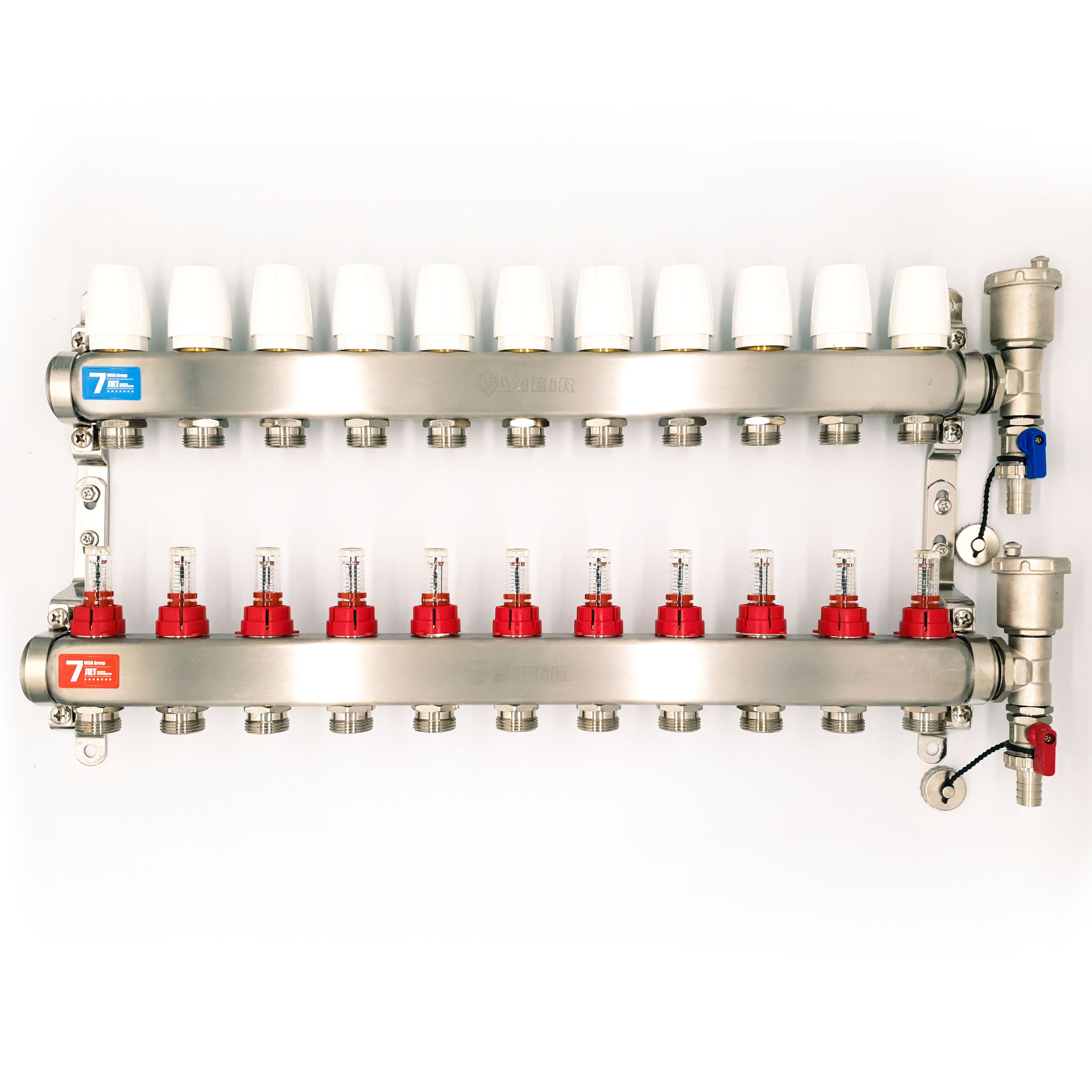 коллектор для теплого пола 3 контура распределительный с расходомерами 1 x3 4 vieir Коллектор для теплого пола VIEIR VR113-11A 1