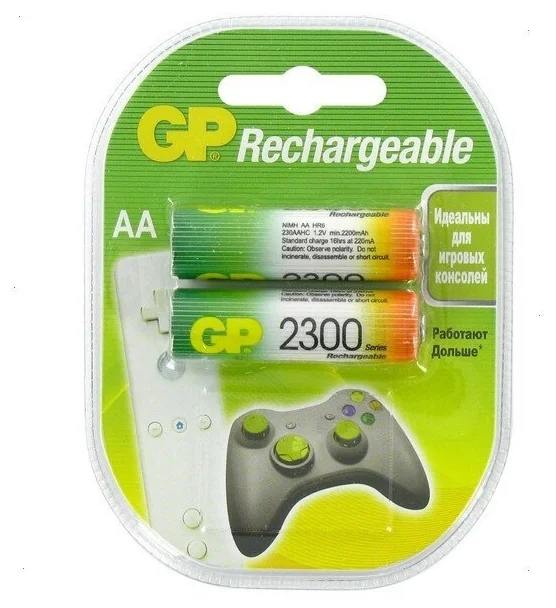 

GP Аккумулятор GP HR6 (AA) Ni-MH 2300mAh бл/2, (Цена за 1шт)