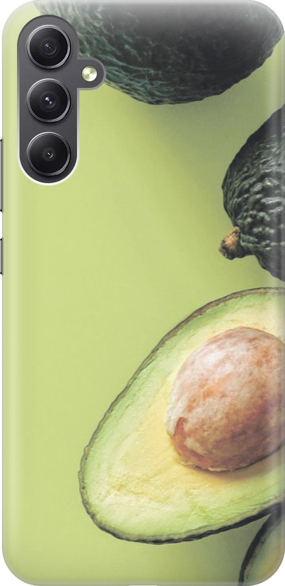 

Силиконовый чехол на Samsung Galaxy A34 5G "Половинка авокадо", Коричневый;черный, 158721