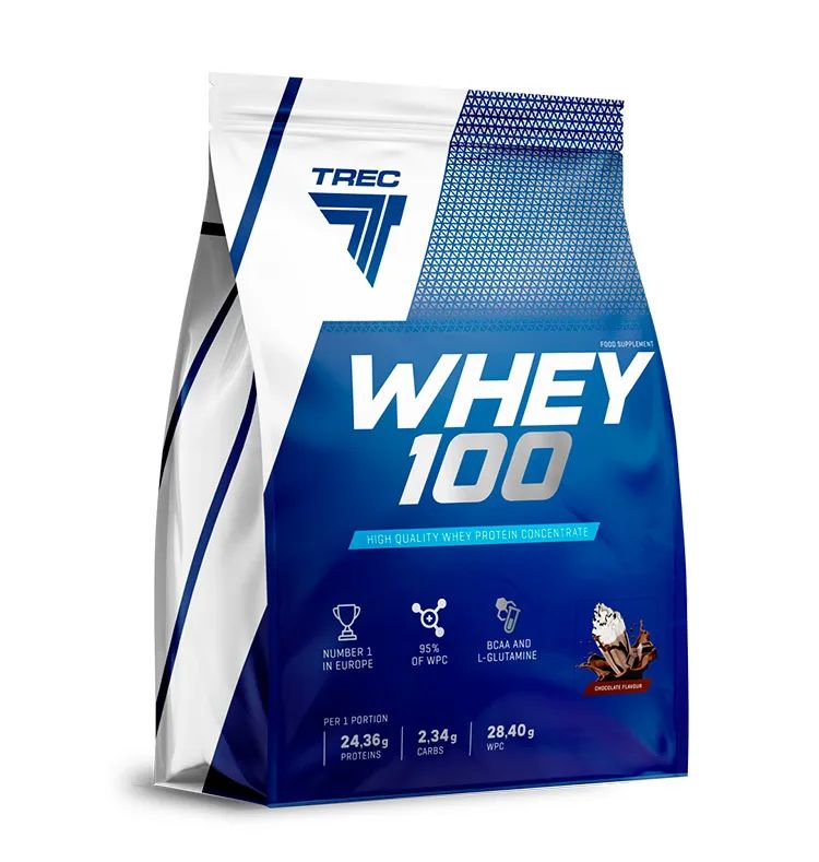 Протеин Trec Nutrition Whey 100, 2000 г, вкус: шоколад