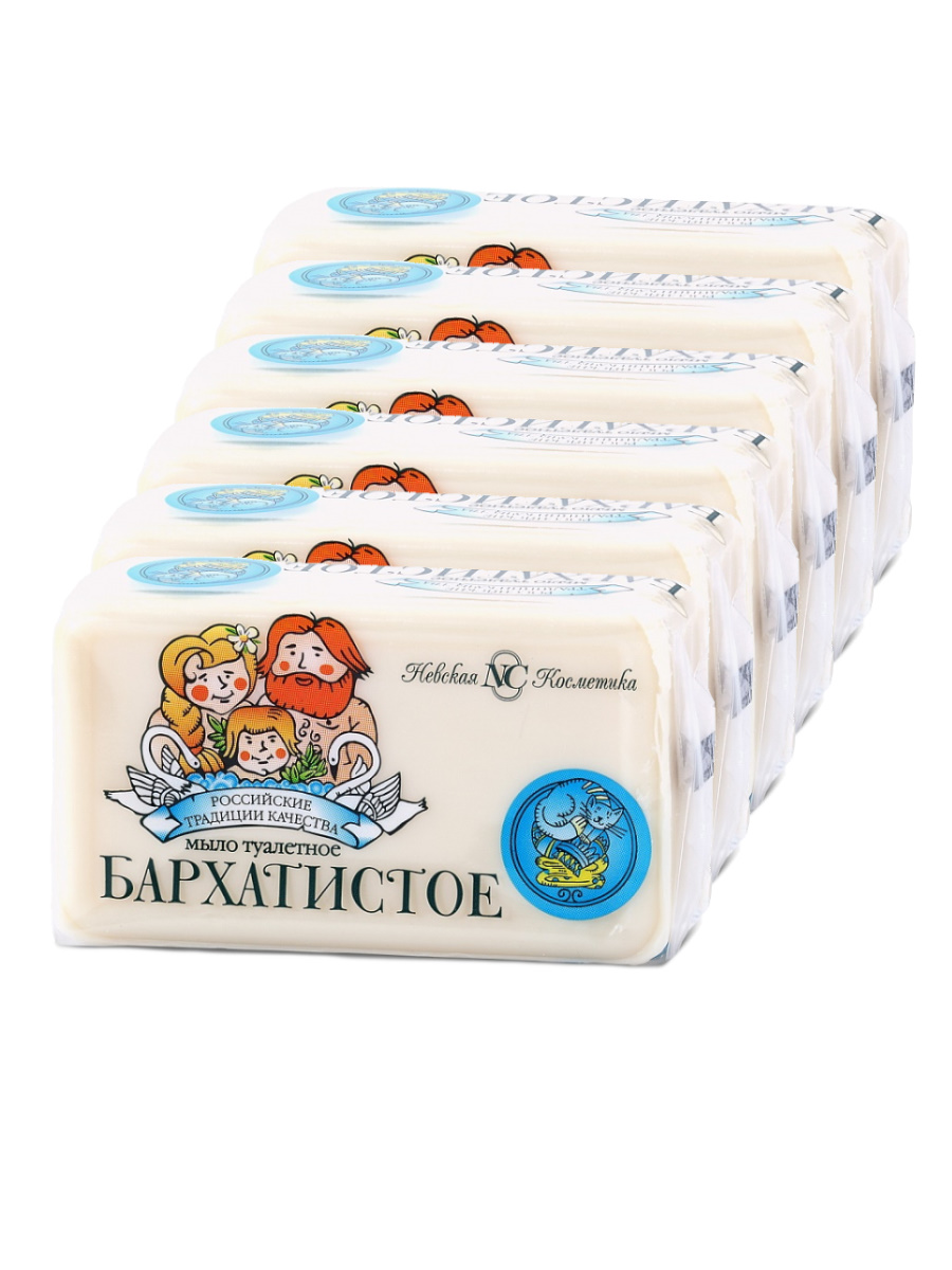 

Комплект Туалетное мыло Невская Косметика Бархатистое 140 г х 6 шт., Бархатистое
