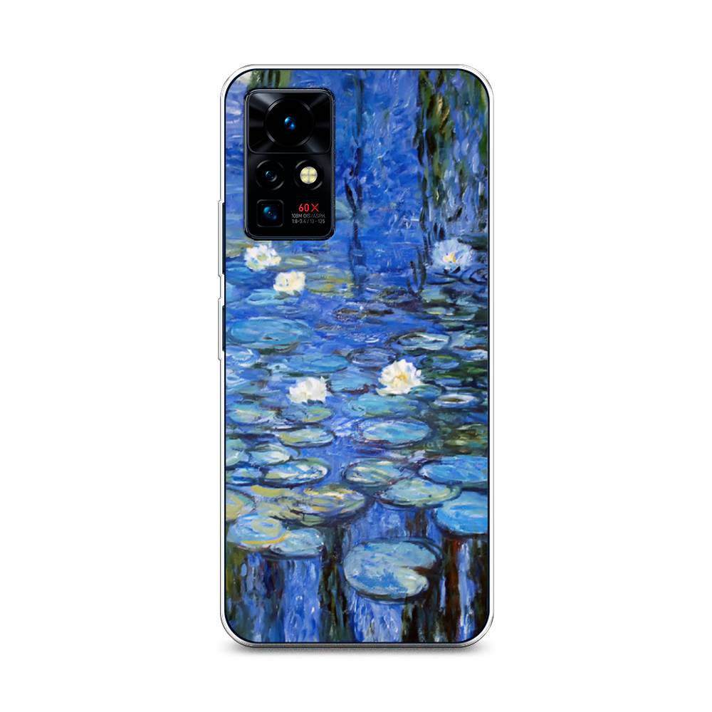 

Чехол на Infinix Zero X Pro "Нарисованный пруд", Синий;зеленый, 3101150-4