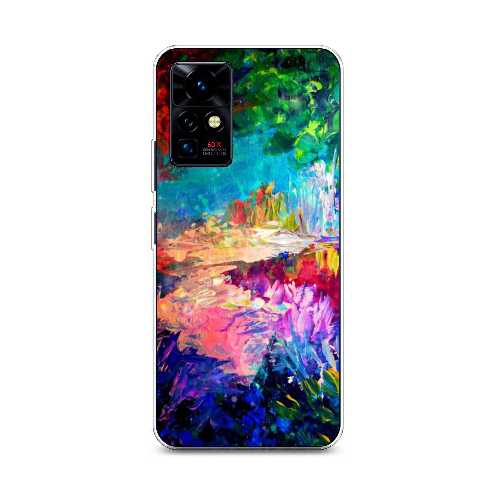 

Чехол на Infinix Zero X Pro "Лес-гуашь", Синий;розовый;зеленый, 3101150-4