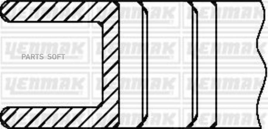 

YENMAK 99-09716-000_87,50 mm. Кольца поршневые ком-т STD 1,2X1,2X2,5 1шт