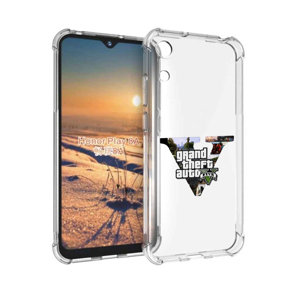 

Чехол бампер MyPads GTA 5 логотип для Honor 8A, Прозрачный, Tocco