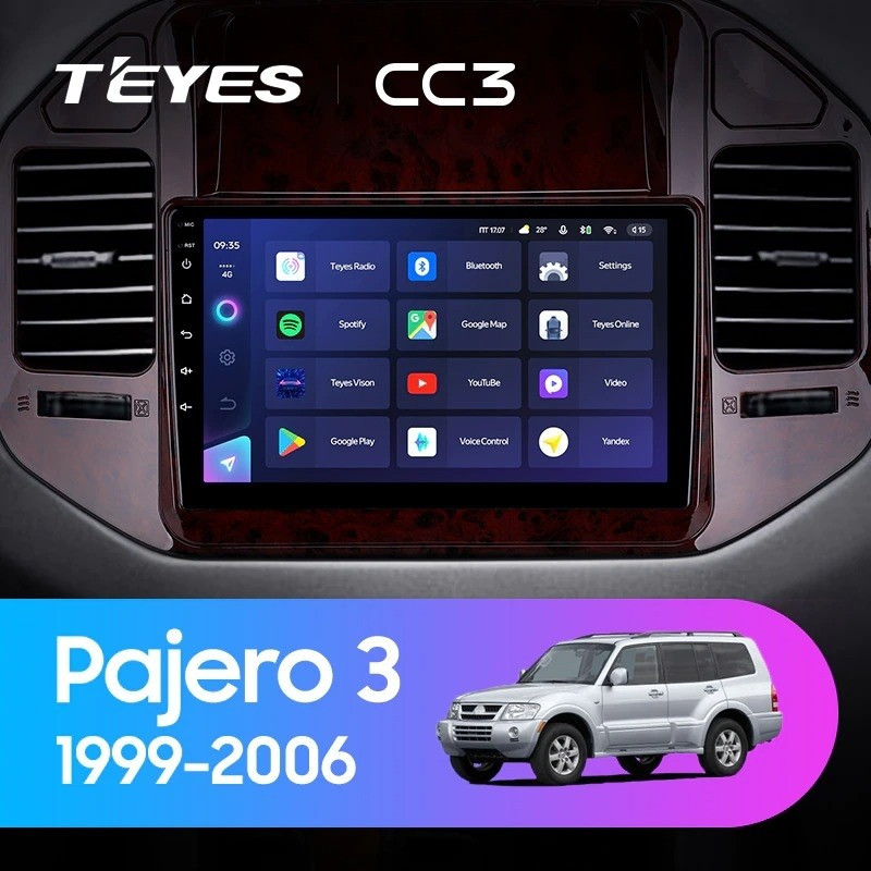 Штатная магнитола Teyes CC3L 432 Mitsubishi Pajero 3 V70 V60 1999-2006 2830000₽