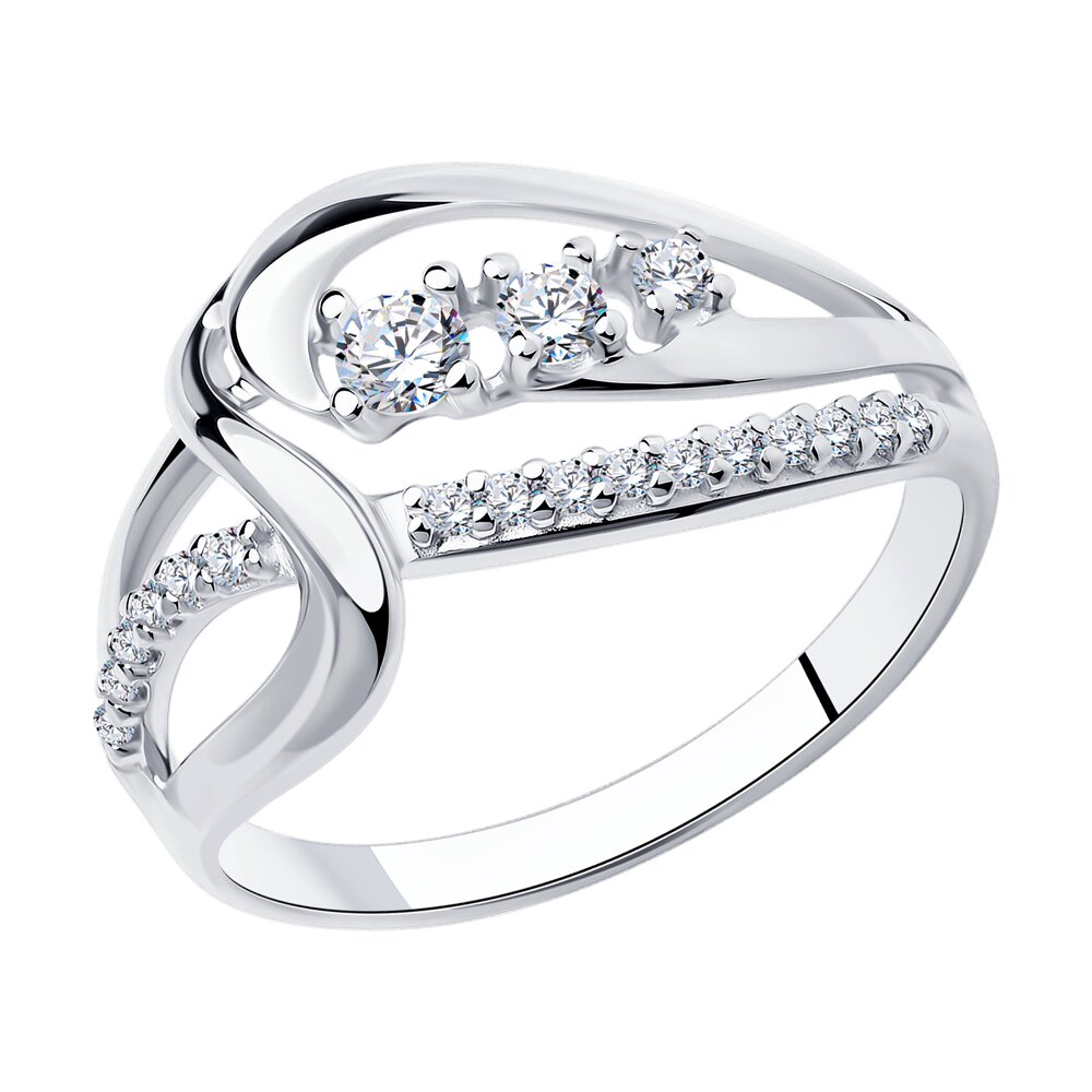 

Кольцо из серебра р. 19 Diamant 94-110-00759-1, фианит, 94-110-00759-1