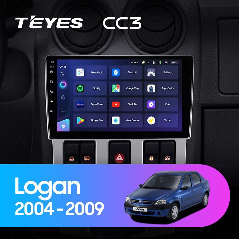 Штатная магнитола Teyes CC3L 432 Renault Logan 1 2004-2009 2810000₽