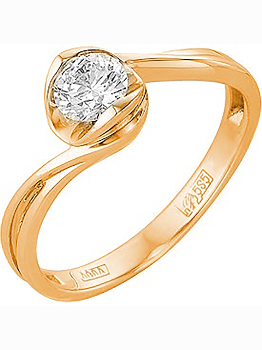 

Кольцо из красного золота с 1 бриллиантом р. 17 Master Brilliant 1-105-19, 1-105-19