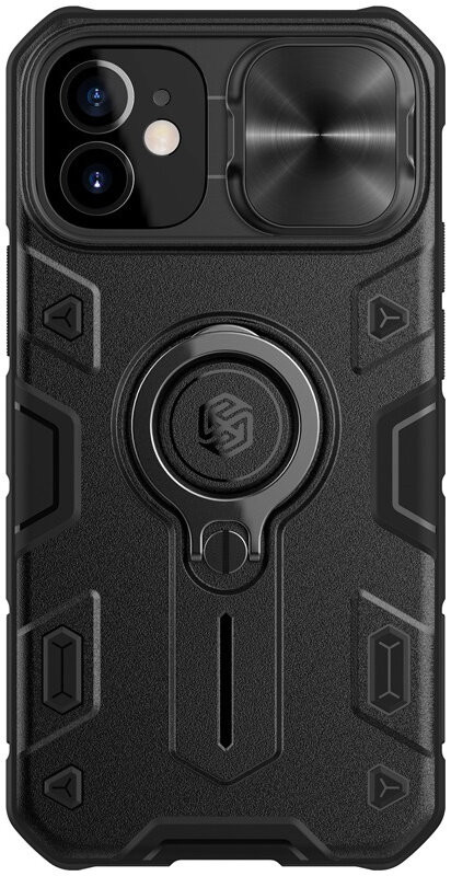 фото Чехол nillkin camshield armor with metal camera cover для iphone 12 mini, черный