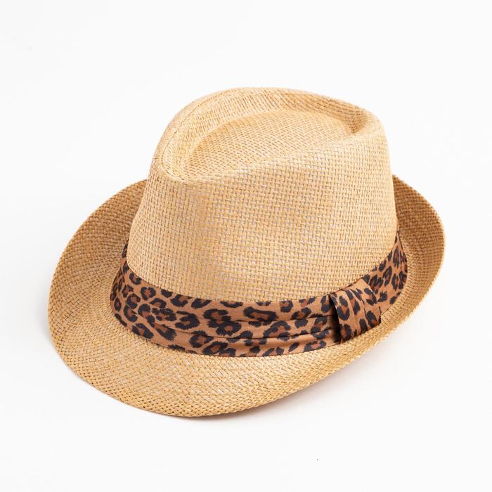 Шляпа женская MINAKU Beachwear коричневая, р.56-58