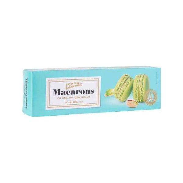 Пирожное Акульчев Macarons Dry миндальное со вкусом фисташки 48 г