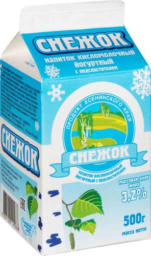 

Снежок СМ йогуртный с сахаром 2,5 % 500 г