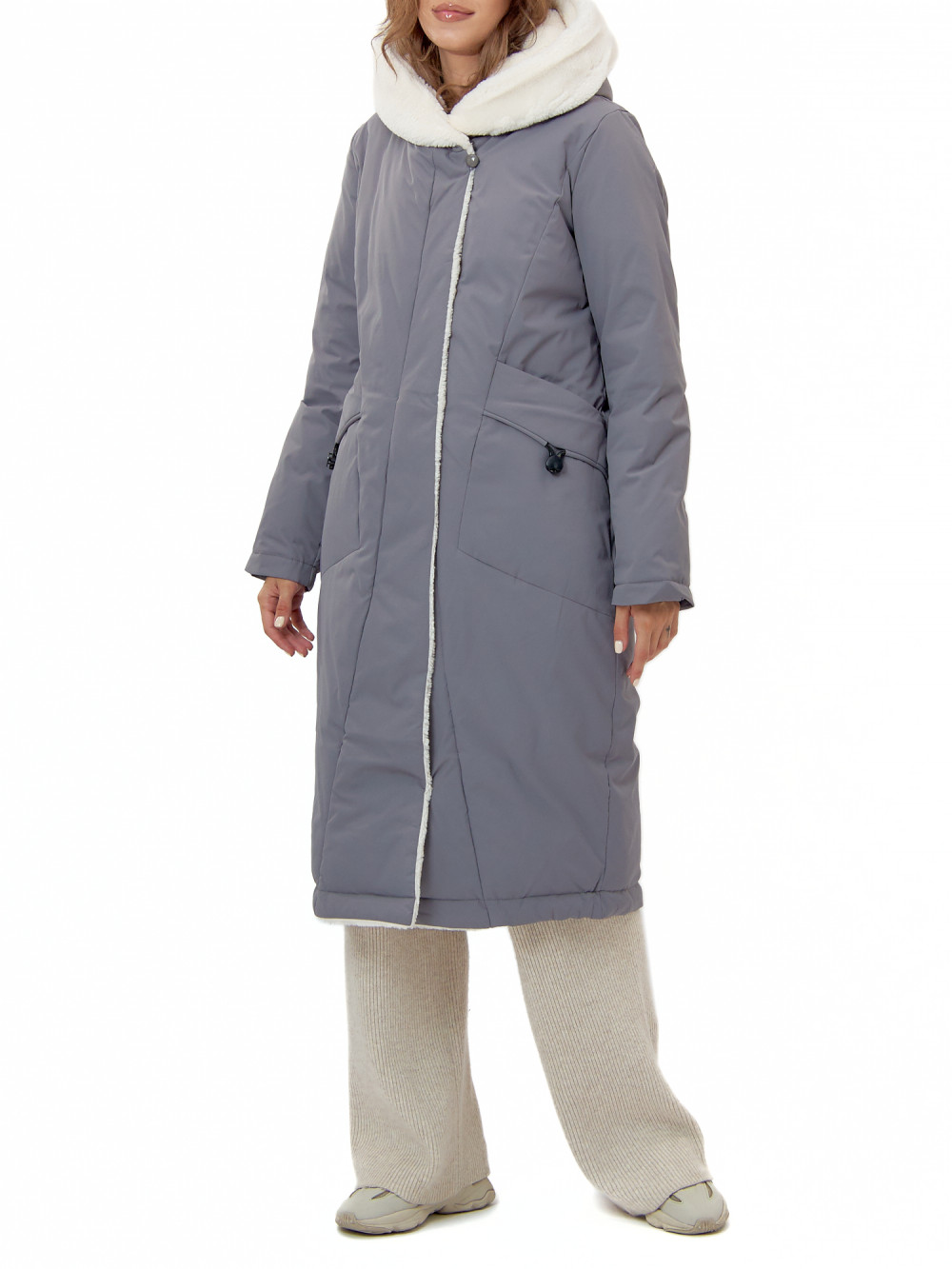 

Пальто женское AD112288 серое 5XL, AD112288