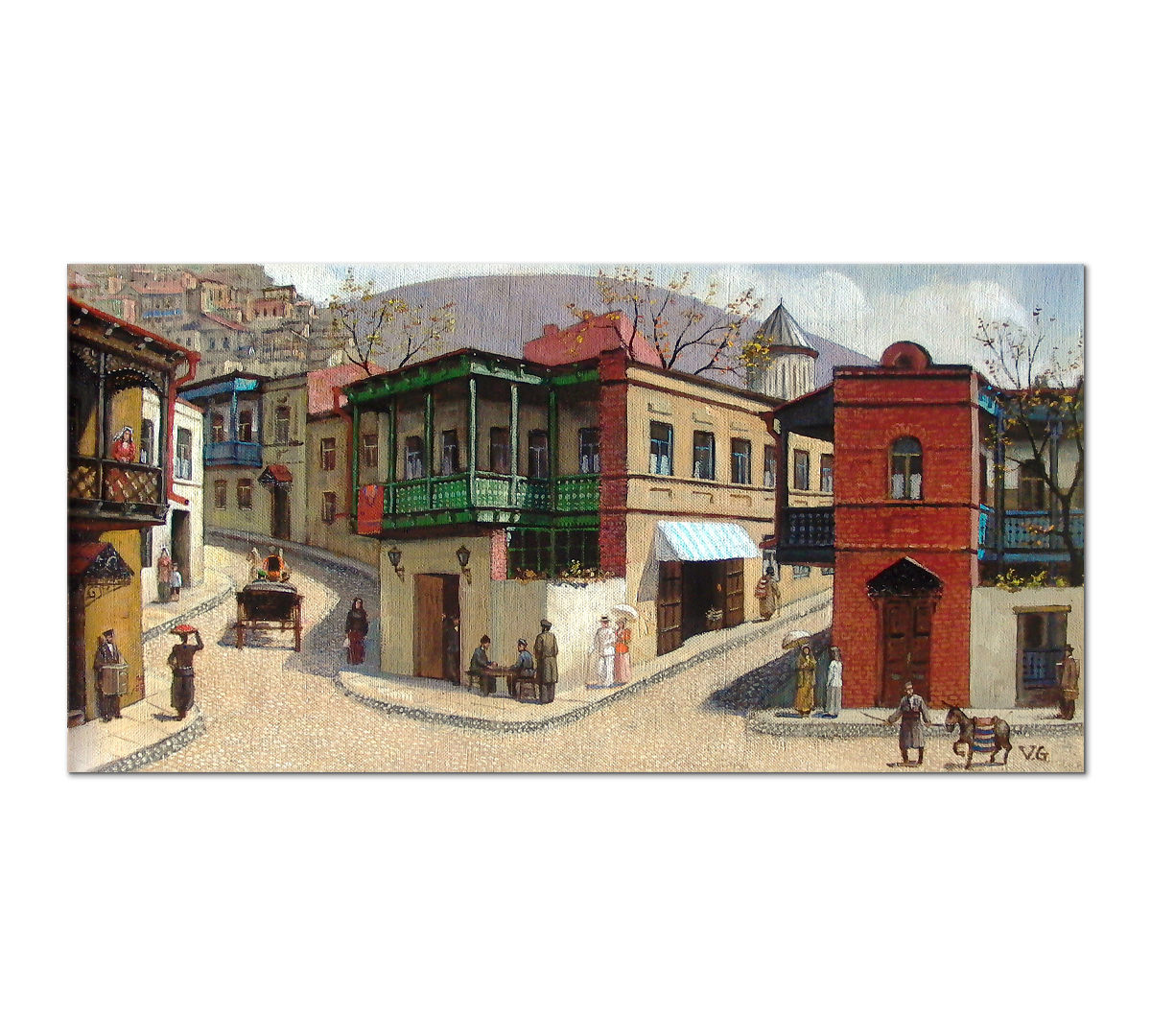 

Картина на холсте Poly Print Art Старый Тбилиси - 5 репродукция Д. Вепхвадзе 60х30 см