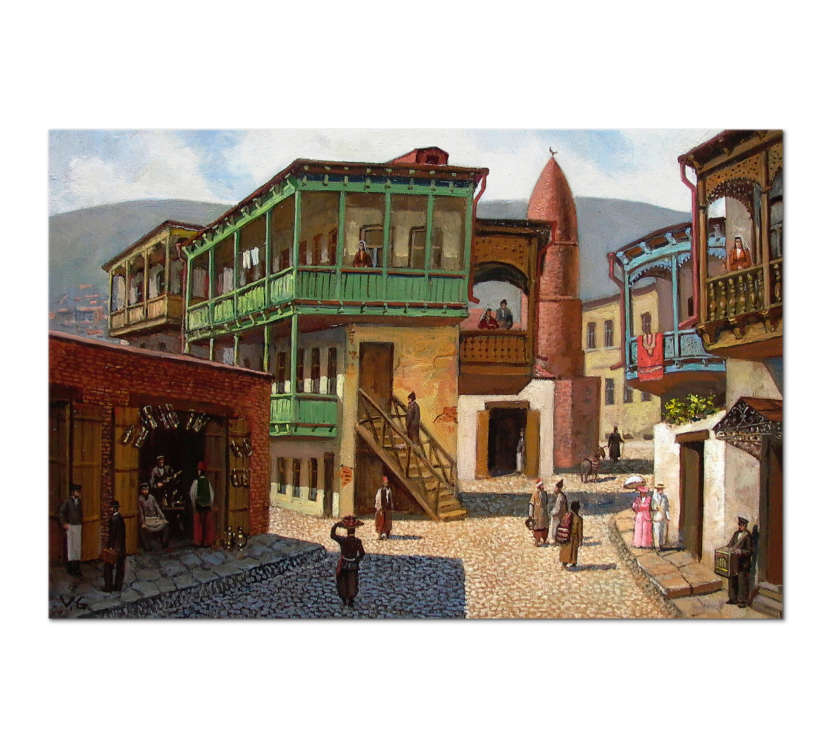 

Картина на холсте Poly Print Art Старый Тбилиси - 9 репродукция Д. Вепхвадзе 60х40 см