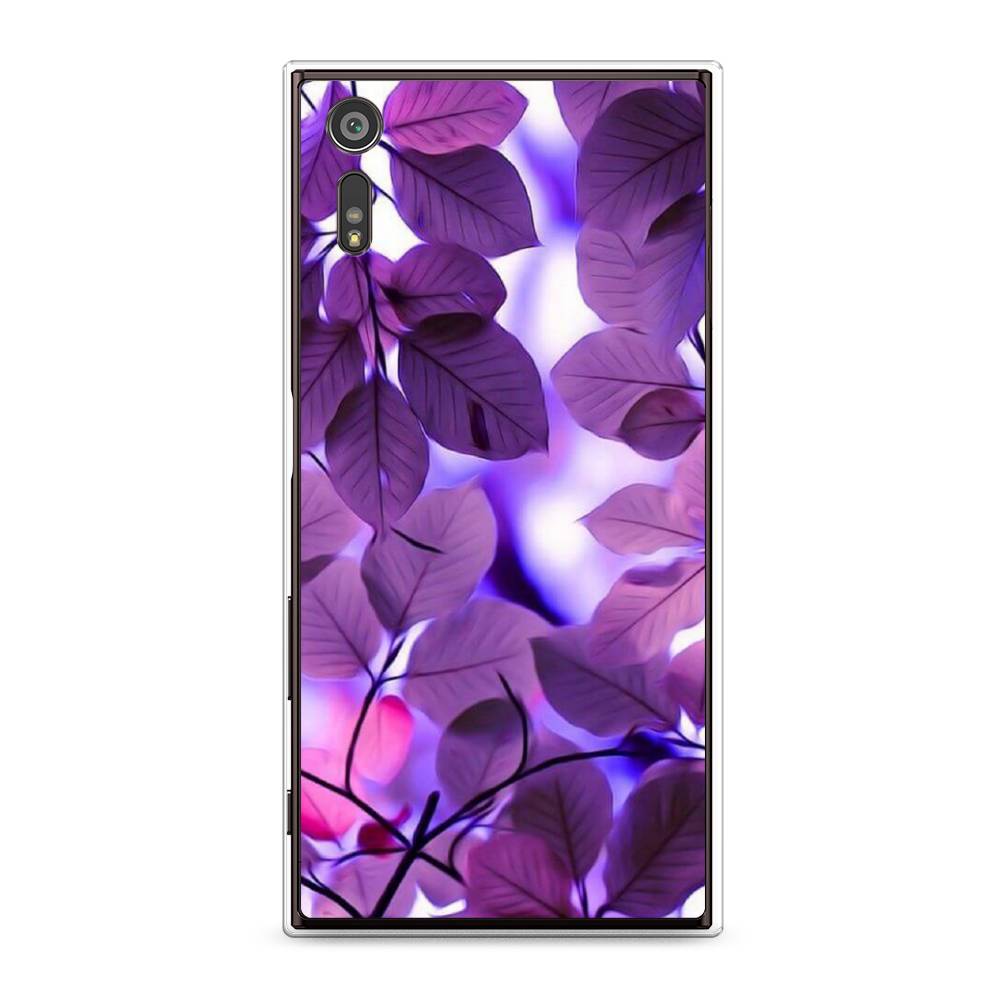

Чехол для Sony Xperia XZ "Сиреневые листики", Фиолетовый;голубой, 51450-2
