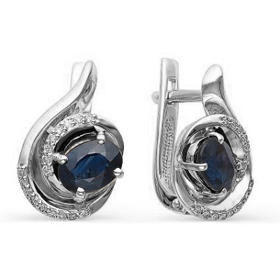 

Серьги из белого золота с сапфирами и бриллиантами Master Brilliant 2-105-606-02, 2-105-606-02