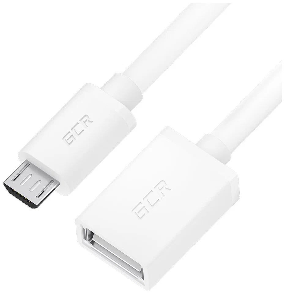 

Переходник GCR microB-AF не указано м, Белый, Адаптер переходник OTG 0.5m USB, microB 5pin/AF, белый, 28/28 AWG, экран, морозостойкий
